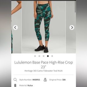 Lululemon Base Pace High-Rise Crop 23"